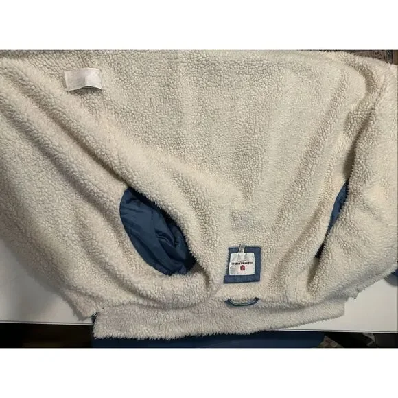 Urban Republic Men's Blue White Long Sleeve Sherpa Denim Jean Jacket Size XL - Picture 3 of 7